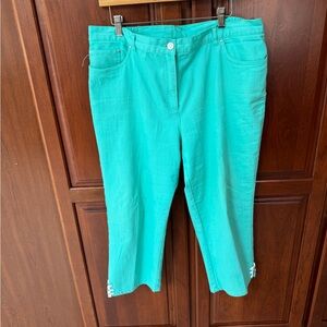 💎Ruby Rd. Turquoise Beaded Capris, 16💎